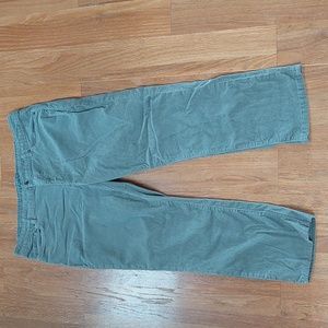 Lands End Womens 16 Mushroom Khaki Color Corduroy Straight Leg Pants